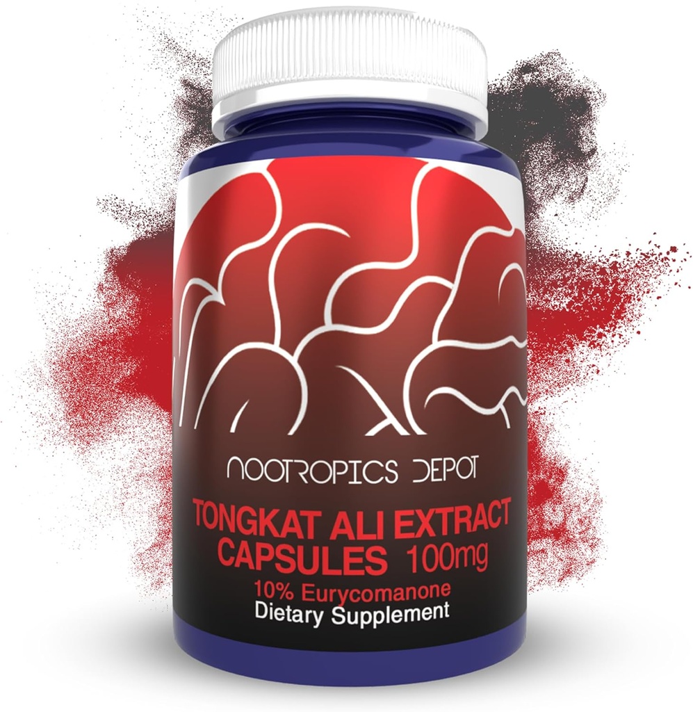 Nootropics Depot Tongkat Ali Extract Capsules ← 100mg Silencio 120 Cuenta Silencio 10% Eurycomanone by HPTLC ← Eurycoma longifolia Root Extract
