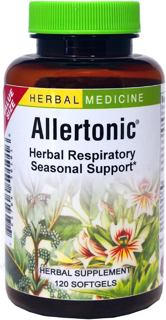 Herbs Etc. Allertonic - Asistencia sanitaria para la respiración - Herbal Blend para ayudar contra el trastorno estacional - Lung &amp; Respiratory Health Support with Stinging Nettle - 120 Softgels (120 Servings)