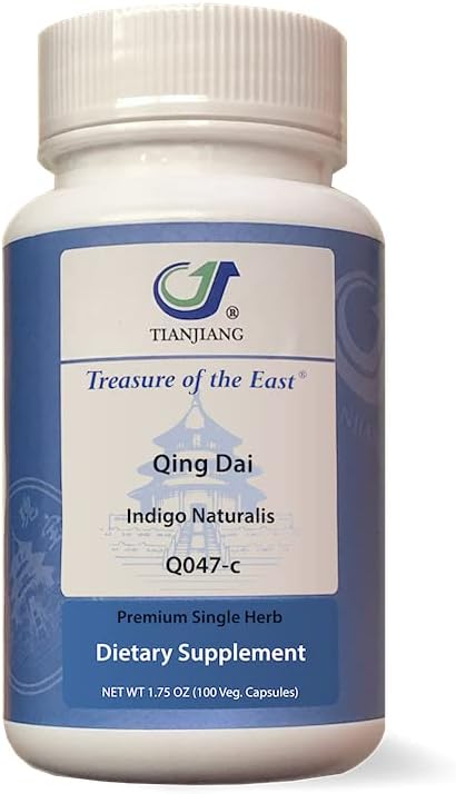 Tesoro del Este, Indigo - Qing Dai Capsules (1:1 Extractos Herbal, 100 cápsulas)