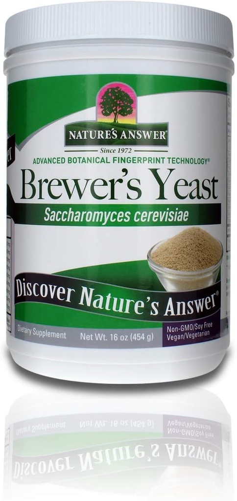 Respuesta de la naturaleza Polvo de levadura de cerveza, Fuente rica de ácidos aminoácidos, vitaminas B-Complex, minerales, " Proteína - natural, desarmado y sin azúcar - libre de lácteos, vegetariano/vegano