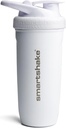 Smartshake Reforce Acero Inoxidable Protein Shaker Botella - No aislado Unisex Gimnasio Botellas Metal Shaker - 900 ml latitud 30 oz - Leakproof Screw-On Lid - DEHP & BPA Gratis (White)