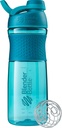 BlenderBottle SportMixer Shaker Bottle Perfect for Protein Shakes and Pre Workout, 28-Ounce, Teal