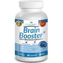 40-in-1 Brain Booster Suplemento para Focus, Memory, Clarity, Energy TEN Advanced Vitamins Plus eBook Silencio para Hombres &amp; Mujeres, Función Cognitiva Apoyo Nootrópico con DMAE, Mind Health Fórmula 60 Capsules