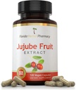 Florida Herbal Pharmacy, Jujube Fruit Extract Supplement Capsules 10:1 (120 Capsules) 500 mg per Capsule, 1000 mg Serving