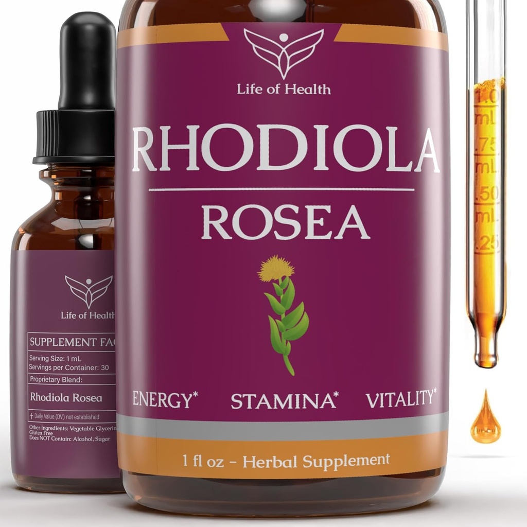 Rhodiola Rosea Tincture - Rhodiola Extract - for Energy, Stamina, Cognitive Support &amp; Much More - Energy Supplements - Rhodiola Tincture - Rhodiola Supplement - (2)