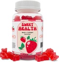 Sweet Health Hair Gummies ← Piel Juvenil + Crecimiento del Pelo + Ferrocarriles TEN 10,000% Biotina + Collagen ← Non-GMO TEN Sweet Strawberry