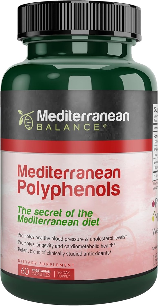 Polyphenols, Potent Blend of Fruit Based Antioxidants for General Good Health and Cardio Function, Kosher, 60 Capsules