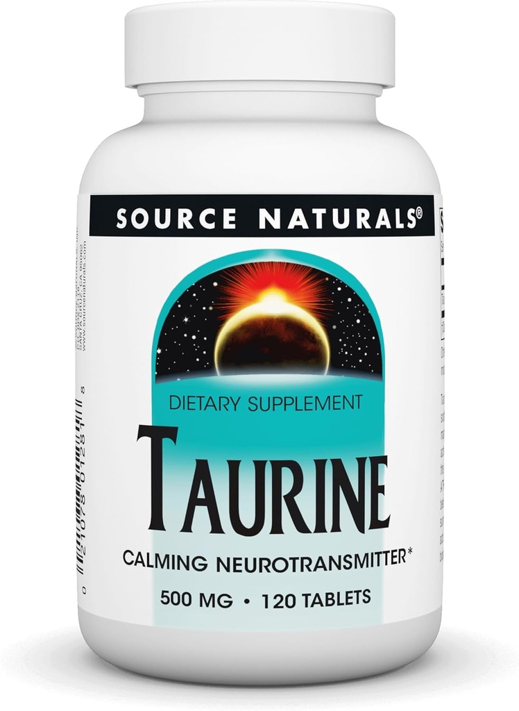 Fuente Naturales Taurina Calming Neurotransmisor* 500 mg Tabs, 120 ct