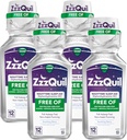 ZzzQuil, Nighttime Sleep Aid Liquid, LIBRE DE Alcohol &amp; Artificial Dyes, 50 mg Diphenhydramine HCl, No1 Sleep Aid Brand, Fall Asleep Fast, Non-Habit Forming, Soothing Berry Flavor, 12 FL OZ (Pack of 4)