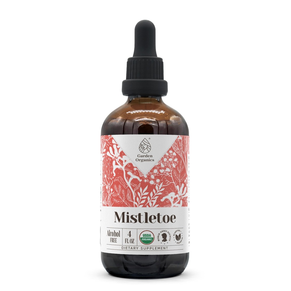 Mistletoe USDA Organic Alcohol-Free Extract ← Suplemento dietético, High-Potency Tincture tención Natural Certified Organic Mistletoe (Viscum Album) Dried Herb (4 oz)