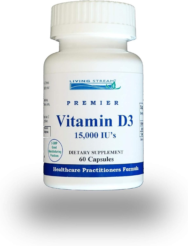 Vitamina D3 15.000 UI, 60 cápsulas