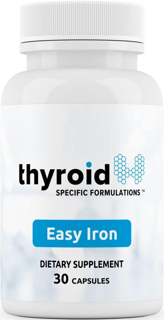 Easy Iron: Doctor-Formulated High Potency Iron Supplement for Enhanced Energy & Wellness, Gentle on Stomach, Ideal for Thyroid & Anemia Support, Non-Constipating, Daily Boost
