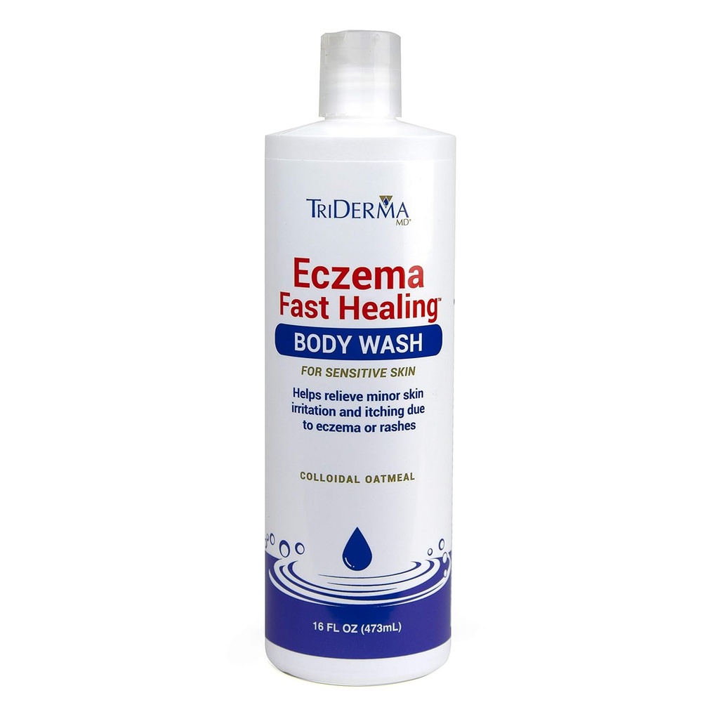 TriDerma Eczema Fast Healing Body Wash for Sensitive Skin 16 Ounces