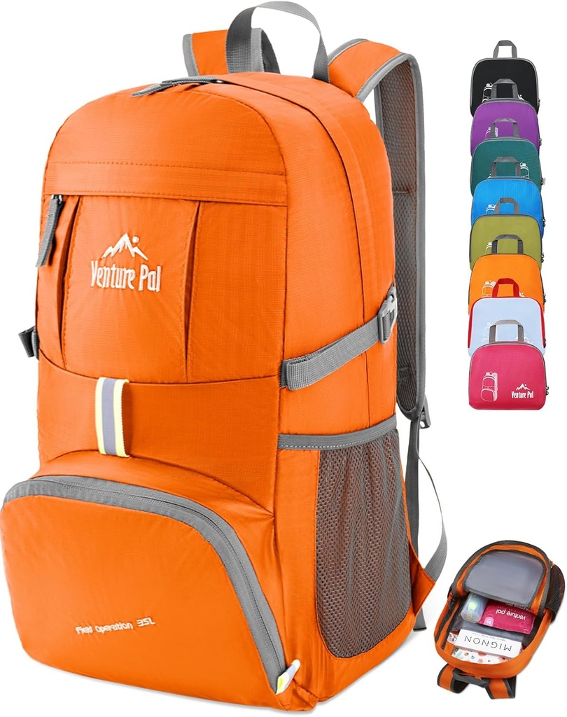 Venture Pal 35L Ultralight Lightweight Packable Foldable Travel Camping Hiking Outdoor Sports Backpack Daypack