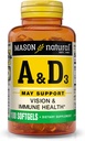 Mason Natural A-5000 UI con D-400 IU softgels, Fish Liver Oil - 100 Ea