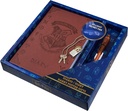 Harry Potter Diario Bloqueable con Lápiz de tinta invisible UV para niños, adolescentes, revista secreta con llave, páginas en línea, suministros de papelería, regalos para niños (Brown UV Pen)