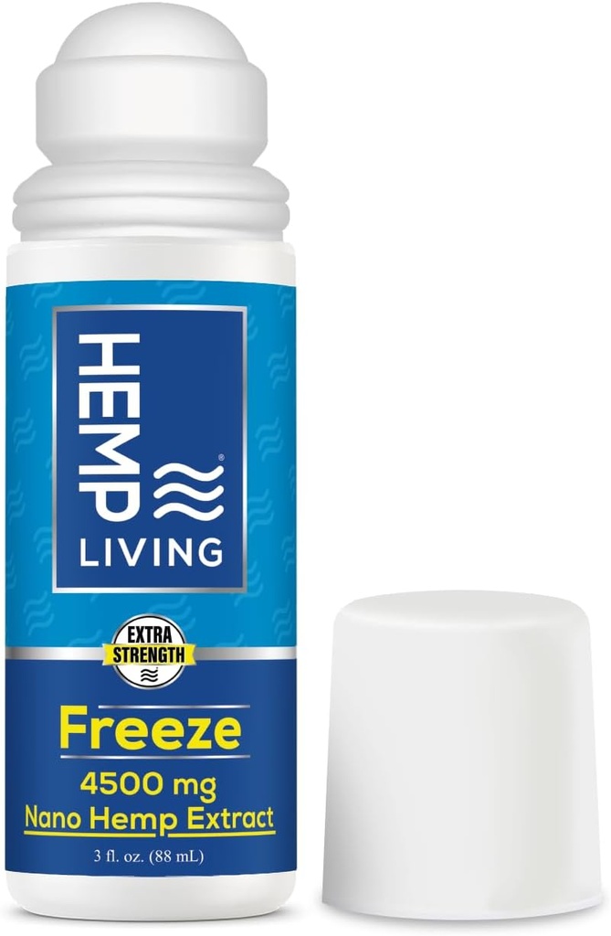 Congelar el extracto de cáñamo de Nano, rodillo de alivio de dolor, terapia fría, rodillo para músculos y dolor conjunto, 3 oz Roll on Bottle (4500 mg)
