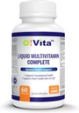 Multivitamínico líquido Completo, con un espectro completo de vitaminas y minerales, más 42 frutas y hortalizas limpias, fácil absorción (60 cápsulas llenas de líquido vegano)