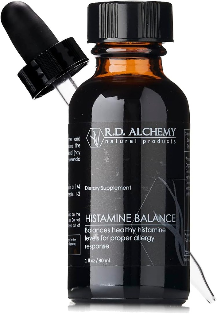 RD Alchemy - 100% Natural &amp; Orgánica Saldo de Histamina Extract to Balance Healthy Histamine Levels for Proper Allergy Response - Irritación de ojos, Runny Nose, Tos o Congestión