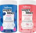 Bellway Super Fiber Powder + Fruit, Mixed Berry Super Fiber Powder + Collagen, Strawberry Lemonade
