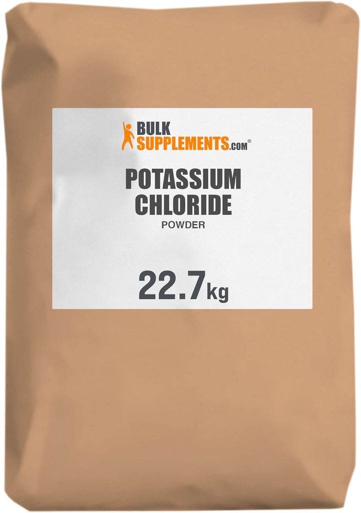 BulkSupplements.com Potassium Chloride Powder - Potassium Chloride Salt Substitute - Gluten Free, 200mg por Serving, 22.7g (50 lbs) (Pack of 1)