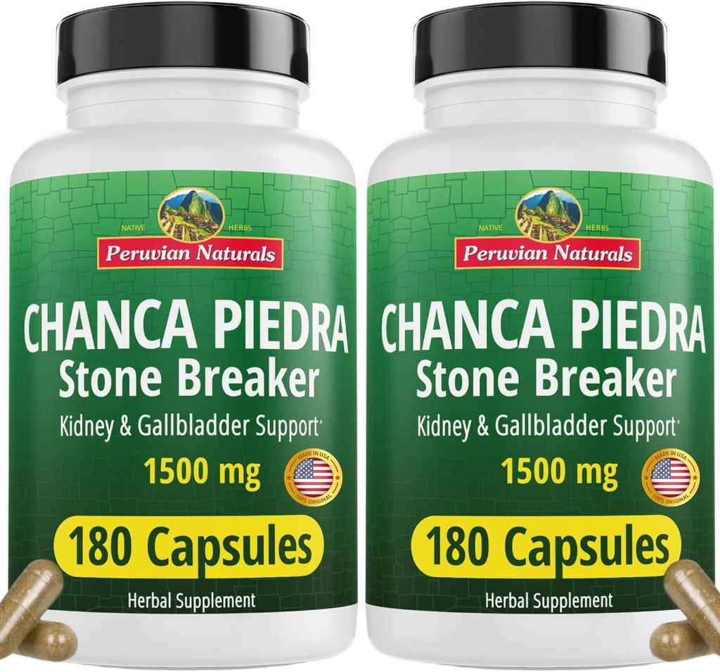 Chanca Piedra 360 capsules Stone Breaker Kidney Cleanse Detox " Repair, Gallbladder Supplements - All-Natural Vegan Pills Chancapiedra Stonebreaker Stonebreaker Kidney Stones Dissolver