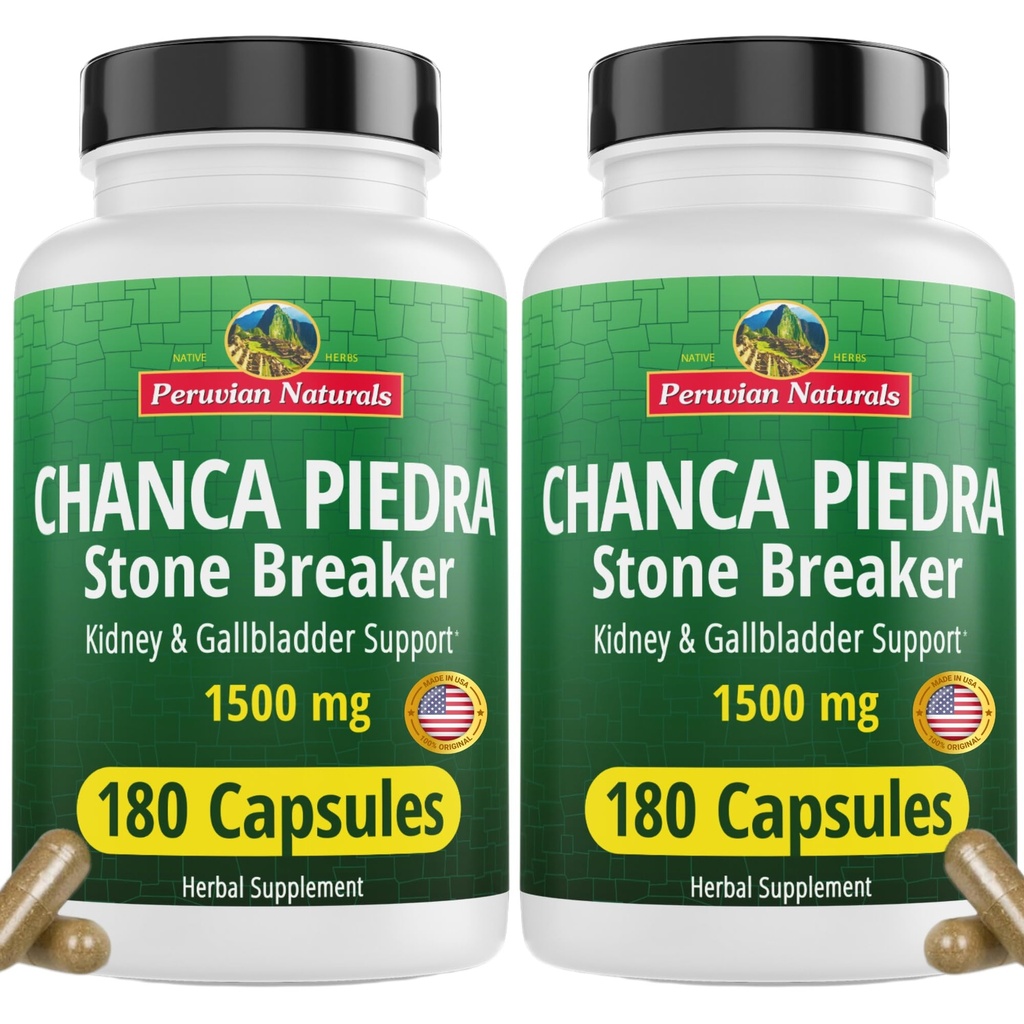 Chanca Piedra 360 capsules Stone Breaker Kidney Cleanse Detox " Repair, Gallbladder Supplements - All-Natural Vegan Pills Chancapiedra Stonebreaker Stonebreaker Kidney Stones Dissolver