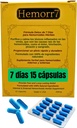 Hemorr7: 7Días 15 Capsules Herbal Hemorrhoid Detox Fórmula Herbal para desintoxicar las hemorroides Durante 7 días