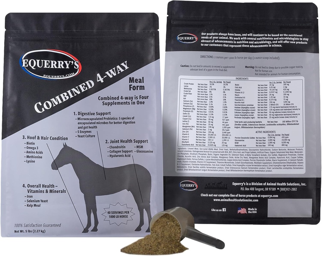 Feedings RX 40 combinados de Equerry para 1000 lb Horse, 5lb.