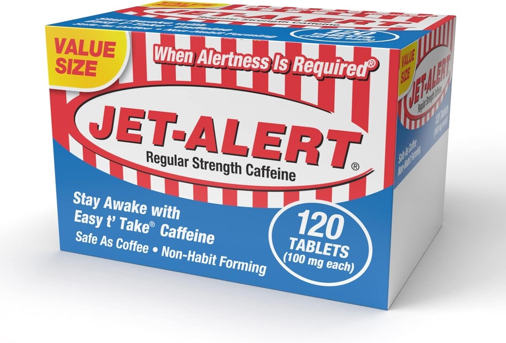 Jet-Alert 100 MG Each Caffeine Tab 120 Count