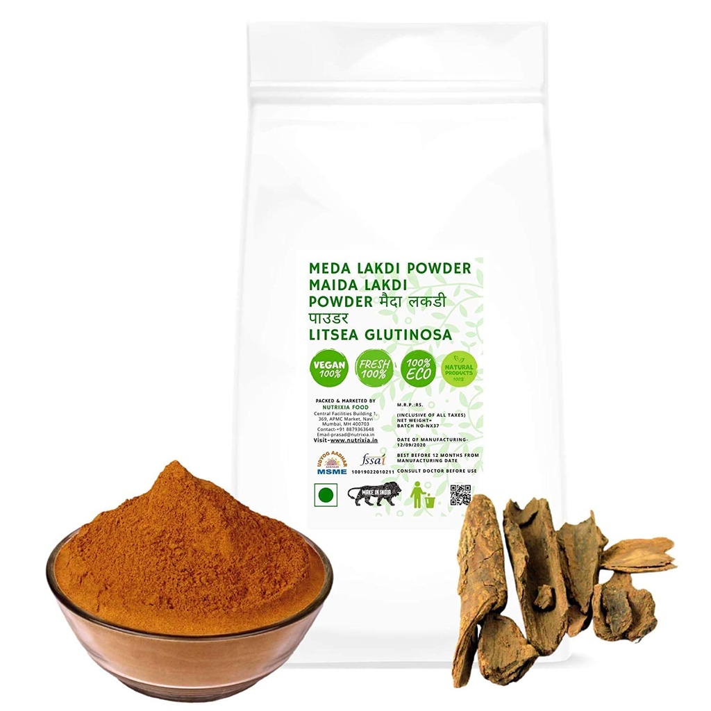 Nutranix bhm Meda Lakdi Powder-Maida Lakdi Powder-Maida Wood Powder-Litsea Glutinosa (100 Gms)