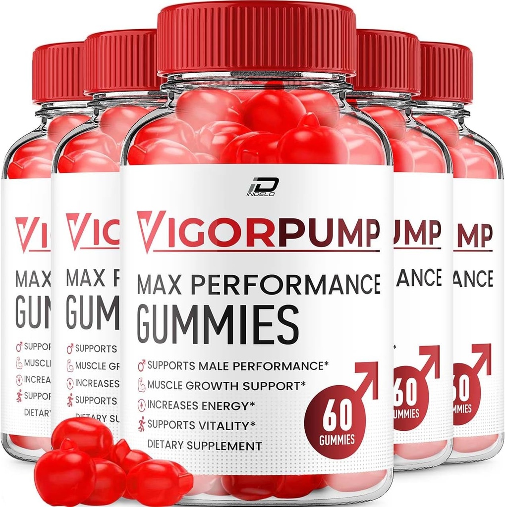 Bomba de Vigor Gummies para Hombre – VigorPump Male Gummies All-Natural Suplemento, Bomba Vigor Gummies Comentarios (5 Pack - 300 Gummies)