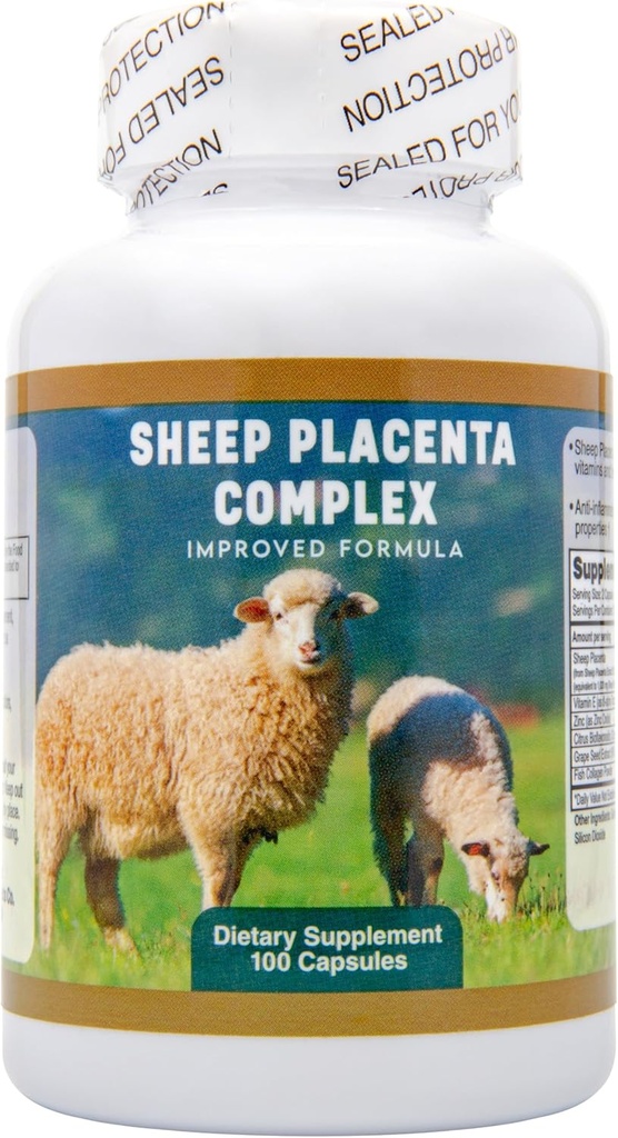 8 x Sheep Placenta Complex 100 cápsulas, Hacer en EE.UU., FRESH , Nuevo artículo buen producto !!