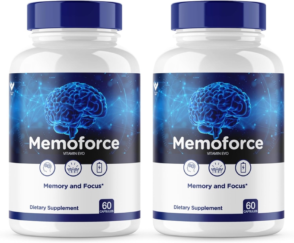 (2 Pack) Memoforce Pills, Memo Force Supplement, Memoforce Cognitive Health, MemoForce Memory Capsules, Memo Force Advanced Formula, MemoForce Brain Support, Focus Memo Force Tablets, (120 Caps)