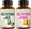 Multivitamin Multimineral Supplement for Men + Women 2-Bottle Bundle. Healthy Immune Response, Strong Joints and Bones, Eye Health, Digestive System Support, Antioxidant Properties