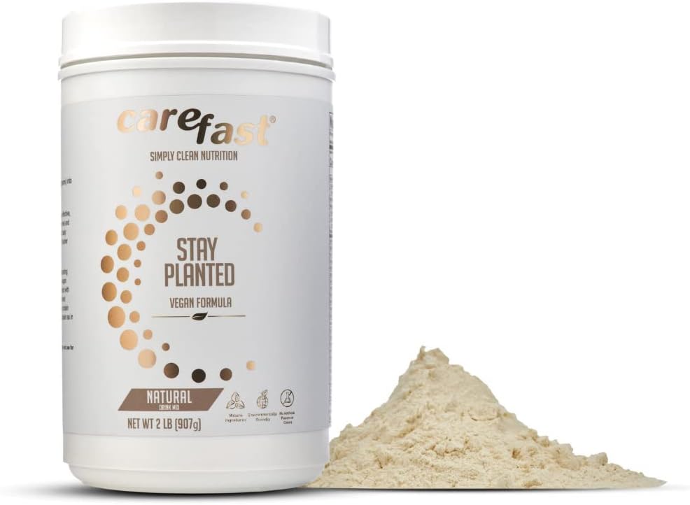 Permanecer Plantado Planta-Basado No-GMO Soy saludable Protein Powder Drink Mix - Natural Flavored - 2lb Tub - 13g Protein - hace una gran comparación de bajos carbohidratos