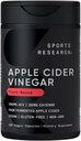 Sports Research Apple Cider Vinegar con Cayenne Pepper Silencio Hecho de la sidra orgánica de Apple fermentada - Proyecto no GMO Verificado " Vegan Certified (120 cápsulas vegetarianas)