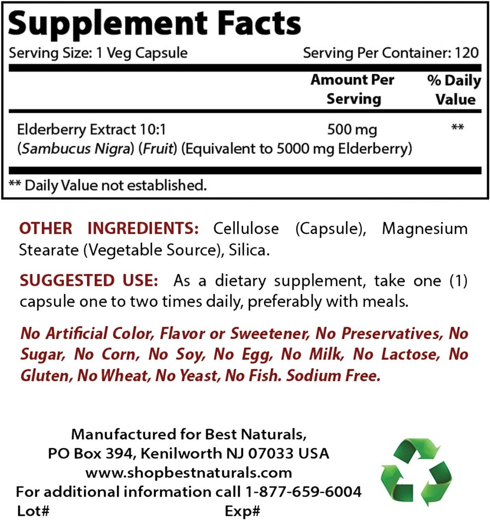 Mejores Naturales Elderberry 5000mg &amp; Apple Sider Vinegar Plus 500 Mg