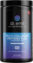 DR. EMIL NUTRITION Multi Collagen Peptides Powder - 20g de Collagen Protein desenfrenado con ácido hialurónico para el cabello, la piel, las uñas y las articulaciones - 15 Servings