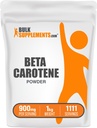 BulkSupplements.com Beta Carotene Powder - Beta Carotene Suplemento, Vitamina A Suplemento para Immune y Vision Support - Gluten Free, 900mg por Serving, 1kg (2.2 lbs) (Pack of 1)