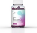 LUV salud Gummies mente – Suplemento cerebral - Funal Mushroom Gummies for Focus, Energy &amp; Immune Support – Adaptogen Blend with Lion’s Mane, Cordyceps & Reishi – Vegan, Keto, Made in USA – 30ct