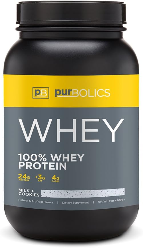 Proteínas Proteínas 100% Whey Protein ← Construir Lean Muscle &amp; Mejorar la recuperación Silencio 24g Protein ← 28 Servimientos (Milk + Cookies)