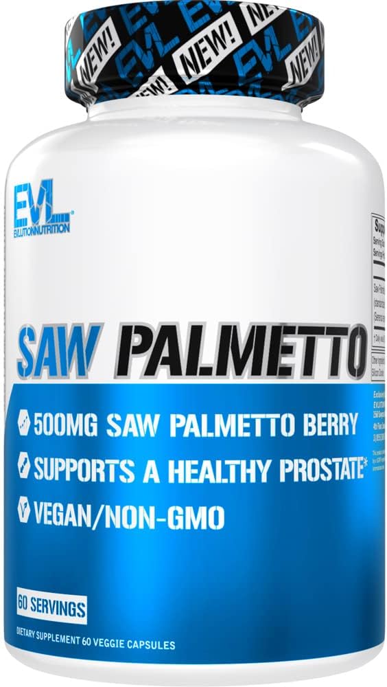 EVL Saw Palmetto para hombres 500mg - Saw Palmetto Extract Suplemento de próstata para hombres para la función de tamaño y mejor control de la vejiga - DHT Blocker y Thicker más fuerte crecimiento del cabello más rápido