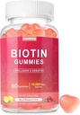 Biotina 10000mcg Keratin Collagen Gummies Suplementos Pelo uñas Vitaminas Pelo diario Crecimiento de uñas &amp; Fortaleza Gummies para Mujeres Biotina Vegana y Vitamina C Gummy 60 Con