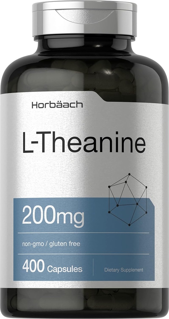 Horbäach L Theanine TEN 200mg ANTE 400 Capsules TENIDO Relación calidad/precio TENIDO Non-GMO, Gluten Free Supplement