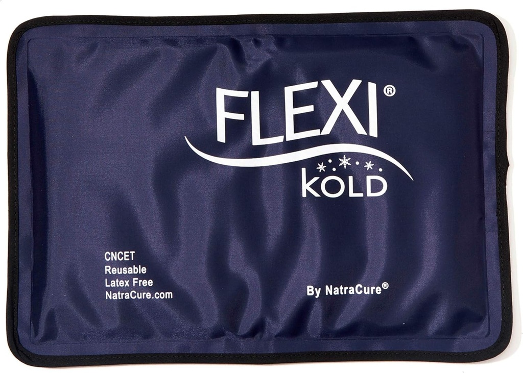 FlexiKold Gel Soft Flexible Ice Packs for Injuries - Reusable Freezer Cold Pack, Cold Compress " Cooling Gel Pad for Face, Hombro, Hip, Leg, Arm, Ankle " Lesiones al pie - Medium - 7.5” x 11.5”