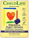 CHILDLIFE ESSENTIALS Elderberry Super-Immune SoftChew Gummies for Kids - Immune Support with Vitamin C &amp; Vitamin D3, Elderberry Immune Supplement for Babies, Toddlers & Children - Berry, 27 Softchews