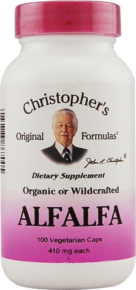 Christopher's Alfalfa - 410 mg - 100 cápsulas vegetarianas