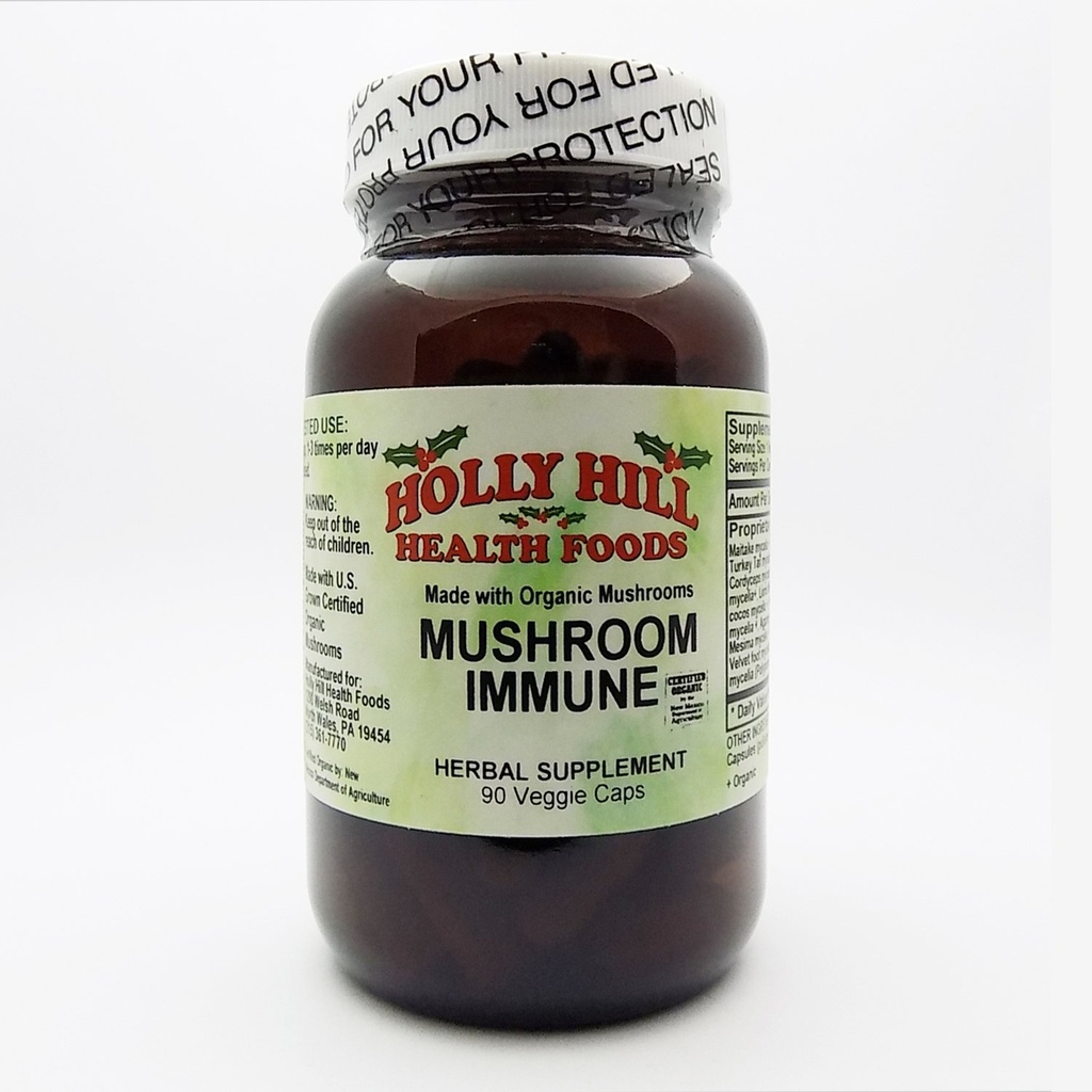 Holly Hill Health Foods, Mushroom Immune, 90 cápsulas vegetarianas
