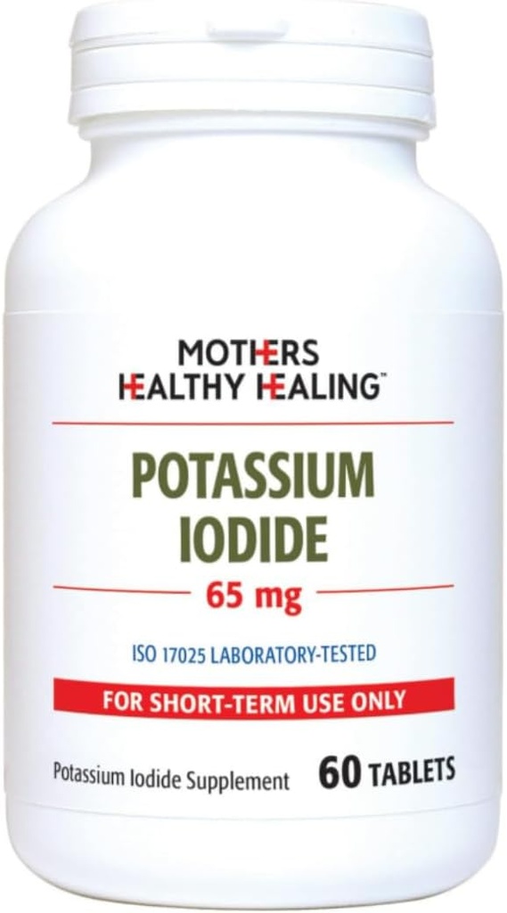 Potasio Iodide Tablet Supplement (65 mg), KI Iodine Pills (60 Tablets)